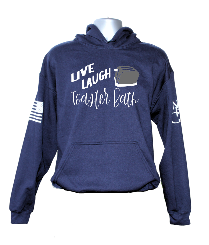 Live Laugh Toaster Bath Hoodie